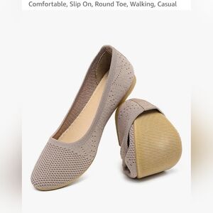 Shoes Flats Womens Size 10 Slip-On Tan Comfortable Casual